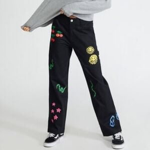 Coney Island Picnic Puff Paint Carpenter Pants